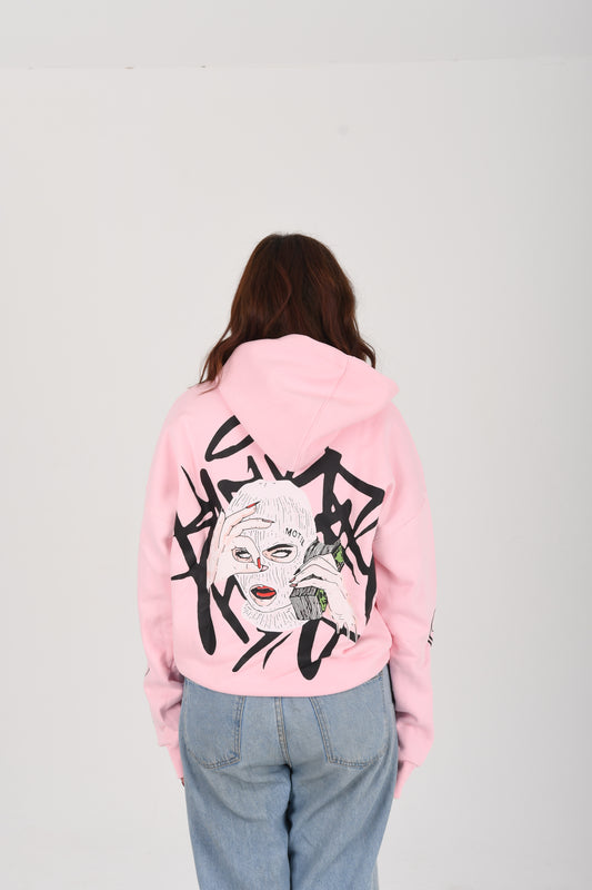 PREMIUM MIXED PINK HOODIE